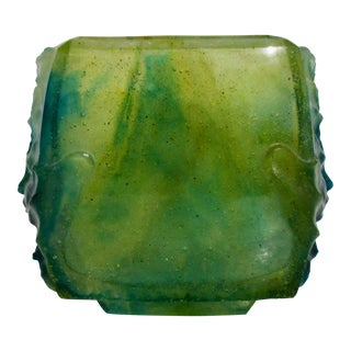 Leperlier Pate De Ver Vase Circa 80s' For Sale