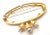 Contemporary Late 20th Century Elizabeth Locke Mother of Pearl & Cultured Pearl Hammered Yellow Gold Brooch Pin For Sale - Image 3 of 6