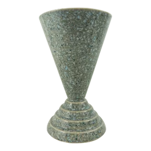 1980s Postmodern Grey Ceramic Vase Signed Larson