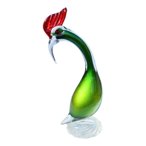 Mid 20th Century Large Licio Zanetti Murano Italian Green-Glass Bird Centerpiece