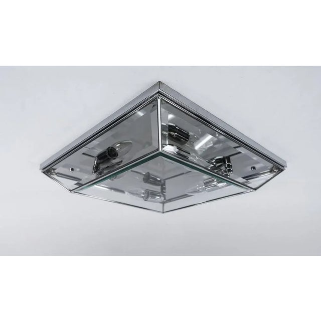 Huge Cut Glass Flush Mount, Italy, 1960s For Sale - Image 10 of 10