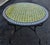 Moroccan 48" Handcrafted Olive Green, Blue, Black and White Moroccan Mosaic Table For Sale - Image 3 of 7