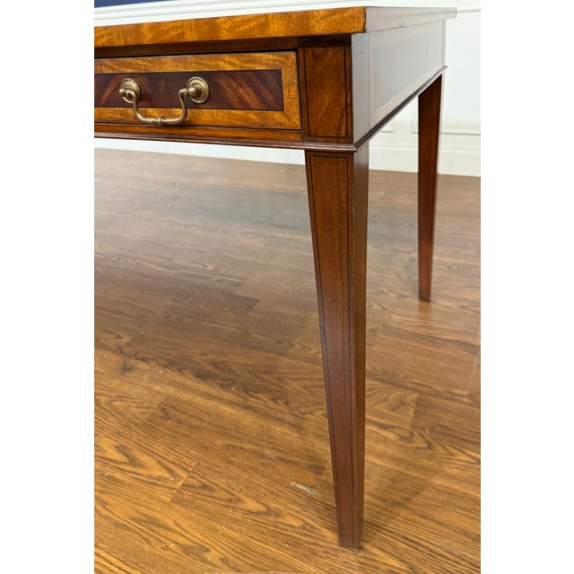 Hepplewhite Mahogany Writing Desk by Leighton Hall - Showroom Sample For Sale - Image 17 of 18