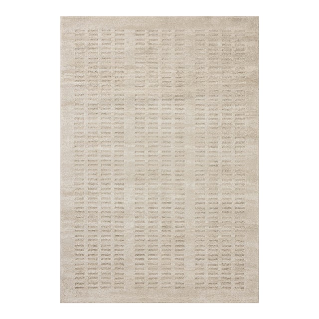 Amber Lewis x Loloi Monty Ivory / Beige 11'-6" x 15' Area Rug For Sale