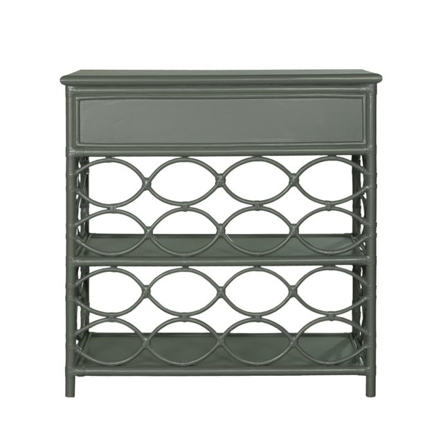 Dark Green Infinity End Table - Evergreen For Sale - Image 8 of 10