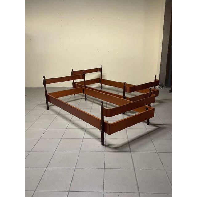 Vintage Teak Single Beds by Fratelli Proserpio, 1960s, Set of 2 For Sale - Image 13 of 18