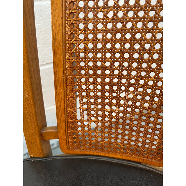 Set of Six Mid 20th Century Walnut and Cane Dining Chairs by Drexel Furniture For Sale - Image 15 of 16