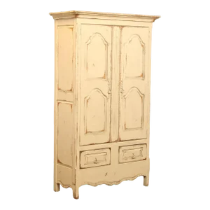 Early 21st Century Habersham French Provincial Style Distress Painted Armoire