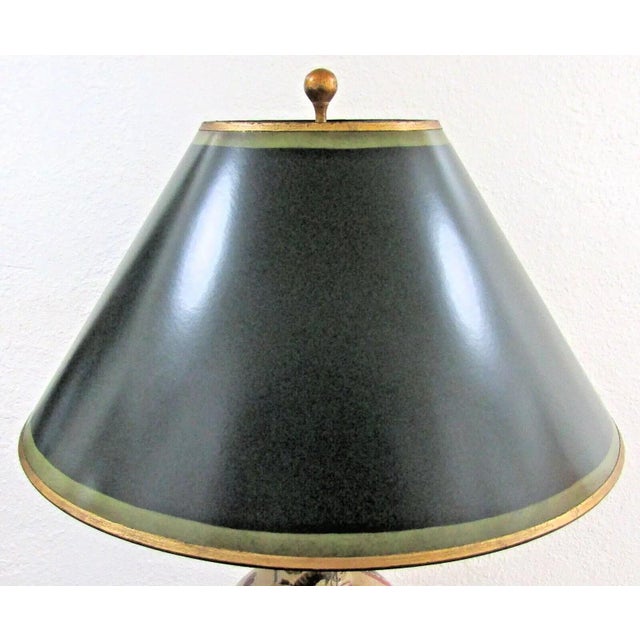 Theodore Alexander Hand Painted Porcelain Botanical Butterfly Table Lamp For Sale - Image 9 of 11