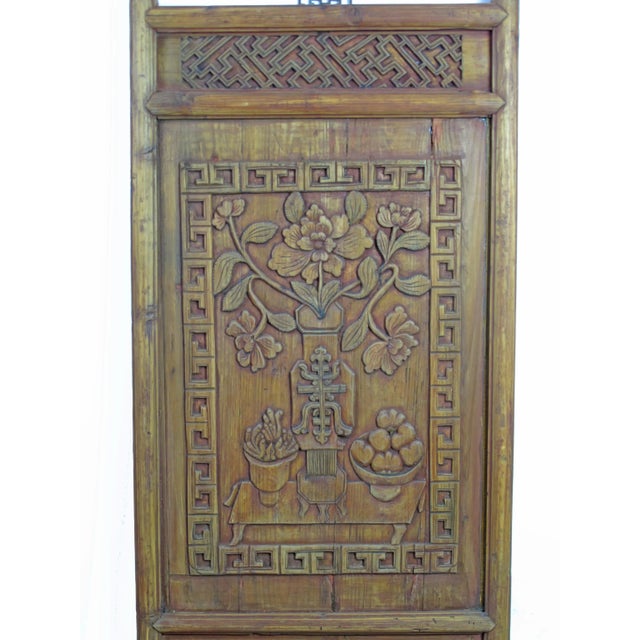 Chinese 1922 Hand Carved Wall Hanging Panels - a Pair For Sale - Image 3 of 6