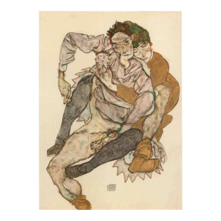 Egon Schiele Lithograph 46 Couple 1968 For Sale