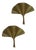Handmade Wall Sconces Lamps in Leaves Brass - Set of 2 For Sale