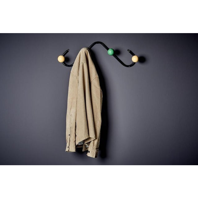 1950s Coat Hanger with Multicolored Wooden Knobs by Roger Feraud for GEO, France, 1950s For Sale - Image 5 of 11