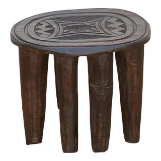 Primitive African Oval Nupe Stool For Sale