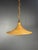 Mid-Century Modern Italian Witch Hat Pencil Reed Rattan Bamboo and Brass Pendant Lamp, 1970s For Sale - Image 11 of 12