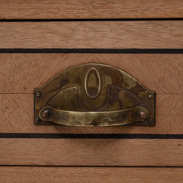 19th Century French Neoclassical Wooden Chest Of Drawers With Marble Top For Sale - Image 10 of 18