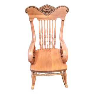 Antique Child's Oak Rocker For Sale