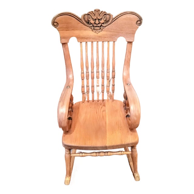 Antique Child's Oak Rocker For Sale