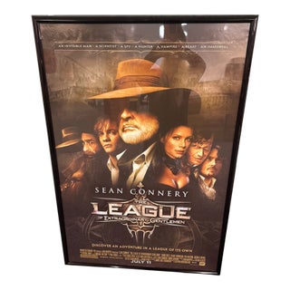 Original Movie Theater Framed Print League With Sean Connery For Sale