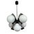 Mid-Century Modern Chrome-Plated and Glass Pendant Lamp, 1970s For Sale - Image 4 of 4