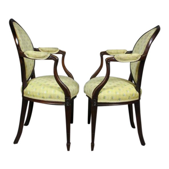 George III Mahogany Armchairs - a Pair For Sale