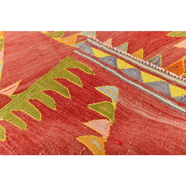 Vintage Wool Kilim Rug For Sale - Image 11 of 14