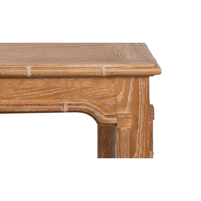 Regency Whitewashed Oak Dining Table For Sale In Raleigh - Image 6 of 12