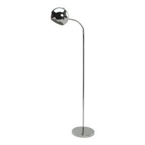 Chrome Gooseneck Floor Lamp Ball Head Mid Century Sonneman