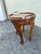 Wood Antique French Rococo Style Solid Tiger Oak Cane Top Side Table With Tray. For Sale - Image 7 of 10