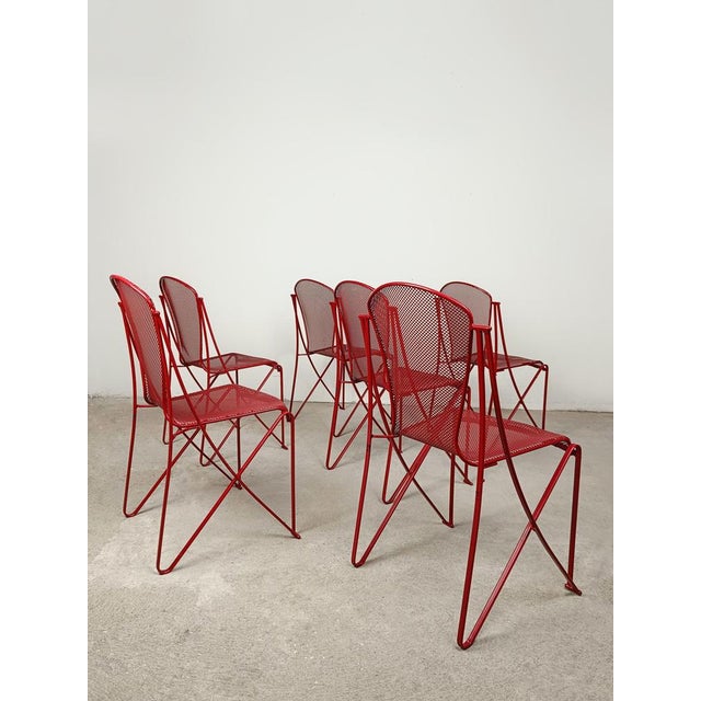 Postmodern Outdoor Chairs attributed to Oscar Tusquets Blanca for Aleph-Driade, 1980s, Set of 6 For Sale - Image 4 of 18