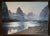 Tranquil Dawn on the Li River, Misty Karst Mountains, Oil on Canvas For Sale