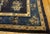 Navy Blue Exceptional Navy Blue Color With Lovely Chinoiserie and Floral Design Antique Chinese Perking Rug For Sale - Image 8 of 10