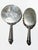 Silver Hand Mirror and Silver Brush - 19th Century. 663 grams. Height: 8.67 in (22 cm) Width: 10.63 in (27 cm) Depth: 1.58...