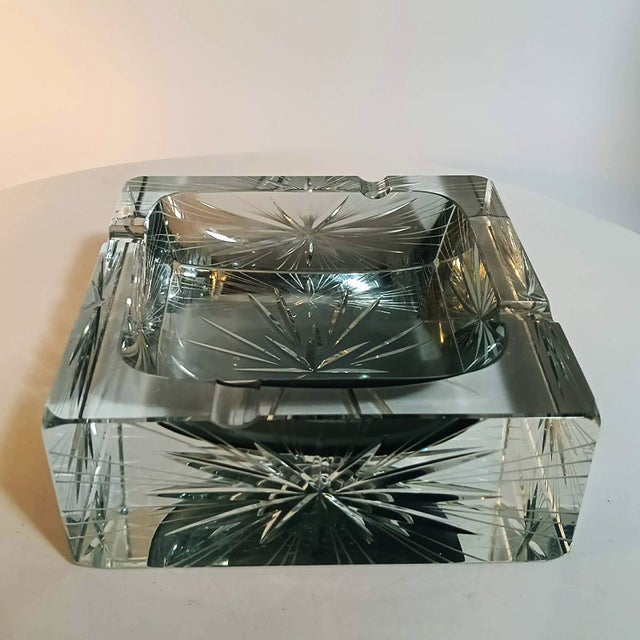 Big Square Ashtray in Murano Glass by Mandruzzato, 1970s For Sale - Image 4 of 9