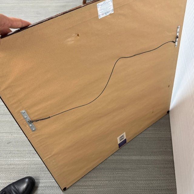 Gold Abstract Mixed Media Art Work, Framed With Museum Glass For Sale - Image 8 of 10