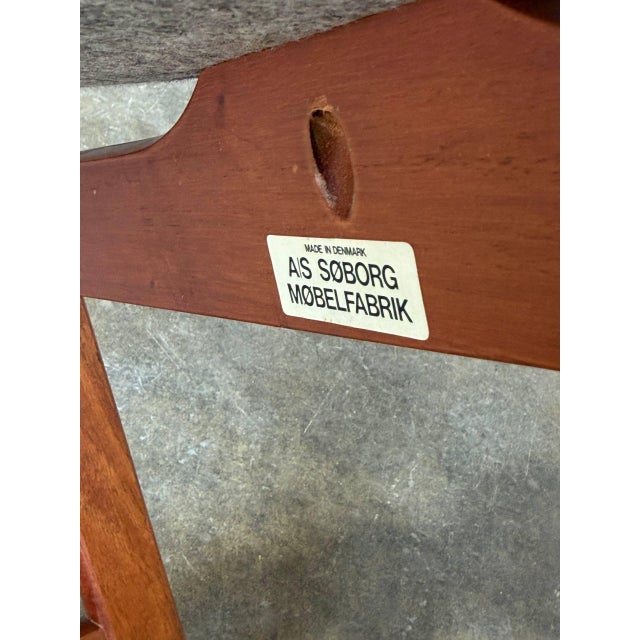 Mid-Century Modern Set of 6 Børge Mogensen Dining Chairs for Søborg Møbelfabrik, Denmark, 1960s For Sale - Image 3 of 10