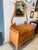 1920s Antique Victorian Walnut Dresser With Swan-Neck Mirror Serpentine Front For Sale - Image 5 of 9
