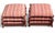 This is a highly-versatile pair of stacked cushion ottomans, custom upholstered in a thick striped fabric. These were no...