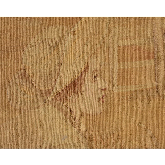 19th Century French Aubusson Harvest Tapestry Framed Panel 9.5 Ft For Sale - Image 9 of 18