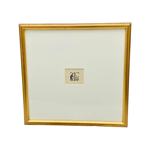 Black Eric Gill, Decorative Initial Letters, Autumn Midnight, 1923-1929, Wood Engravings, 1929, Set of 4 For Sale - Image 8 of 16