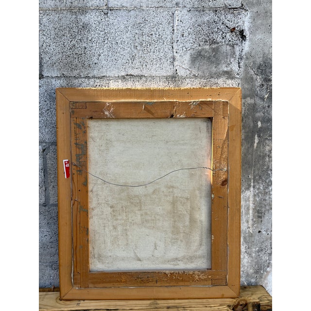 Mid Century Architectural Landscape Oil Painting Framed and Signed by the Artist. Circa 1960s For Sale - Image 14 of 15