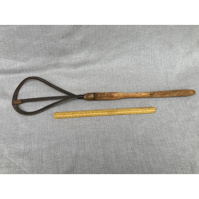 Antique Wood Woven Metal Rug Beater Herkules For Sale - Image 10 of 12