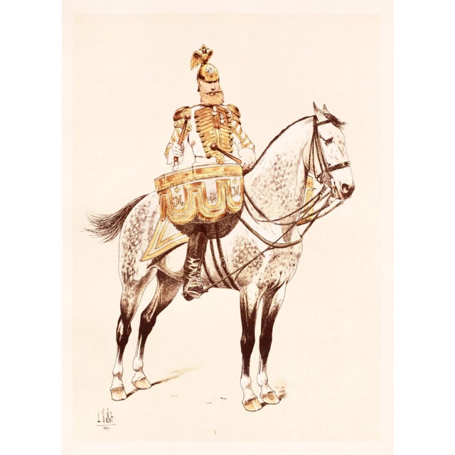 1893 French Cavalry Lithographs, Firmin Didot - Vallet (Set #29) - Set/Pair For Sale - Image 6 of 7