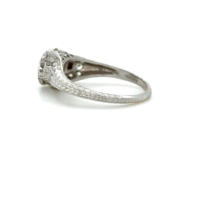 1920s 1920s C.D. Peacock, Art Deco 2.87 CTTW Diamond Engagement Ring, Size 8.75 For Sale - Image 5 of 9