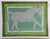 Painting of a Horse in muted shades of green, beige, grey, antique white with multiple borders. This coordinates well with...