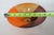 Teleflora Hand Blown Tri Color Florist Bowl Orange Amber Purple Art Glass 4859b For Sale In Miami - Image 6 of 10