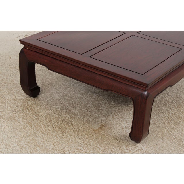 Wood Vintage Chinese Rosewood Coffee Cocktail Table For Sale - Image 7 of 15