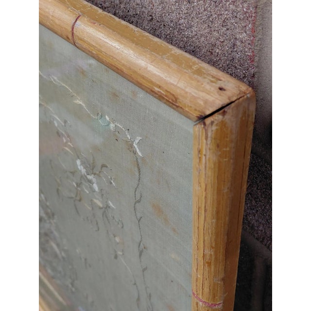 Cream Late 19th Century Framed Chinese Silk For Sale - Image 8 of 12
