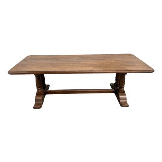 Oak Farmhouse Table, 1950s For Sale