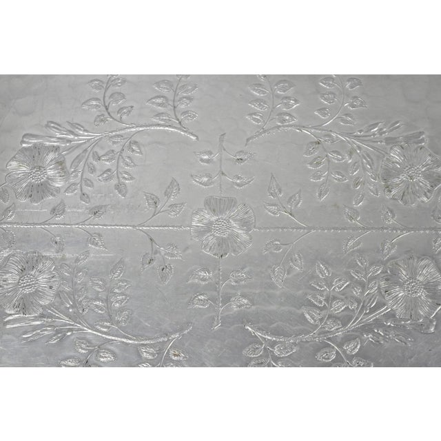 Vintage Victorian Continental Silver Co "Wild Rose" 1055 Hammered Aluminum Tray For Sale - Image 4 of 13